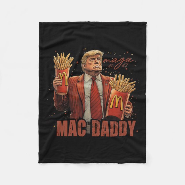 Cobertor De Velo Funny Trump Mcdon 2024 Fast Comida Mac Pai Hamburg (Frente)