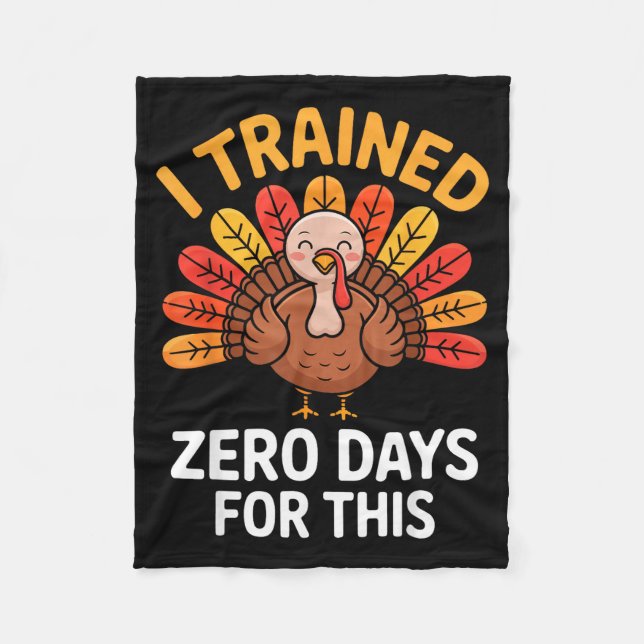 Cobertor De Velo Funny Turkey Saying Thanksgiving Trot I Trained Ze (Frente)