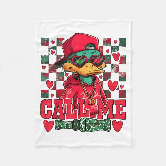 Cobertor De Velo Funny Valentine's Day Boy Duck Hunting Call Me Tod (Frente)