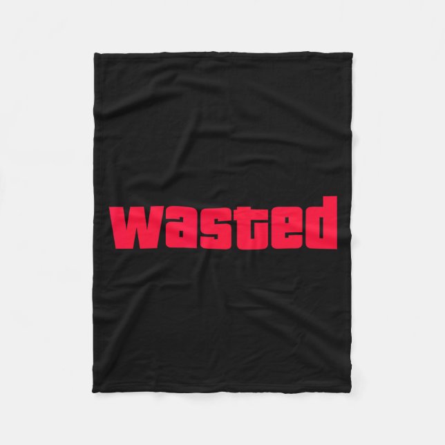 Cobertor De Velo Funny Wasted Gaming Insred Wasted Novelty  (Frente)