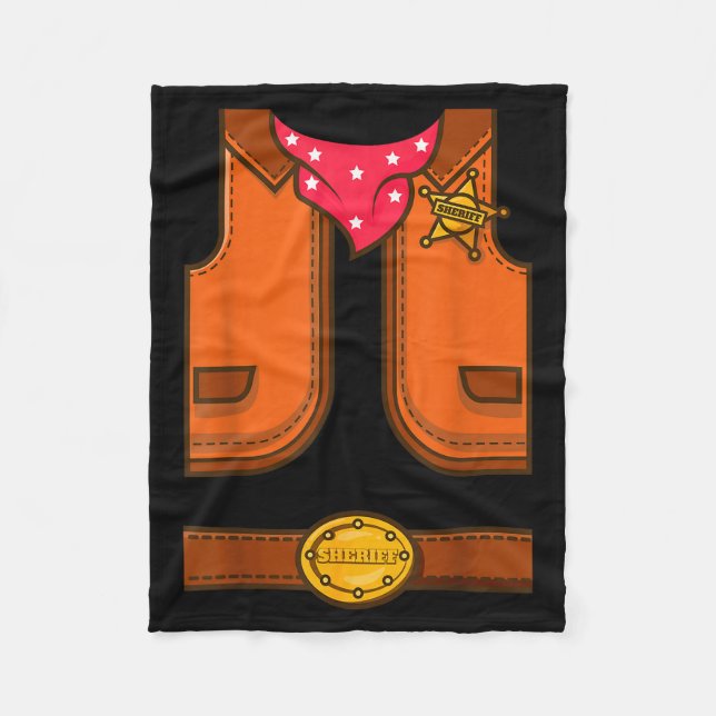 Cobertor De Velo Funny Western Sheriff Halloween Cowboy Vest Simple (Frente)