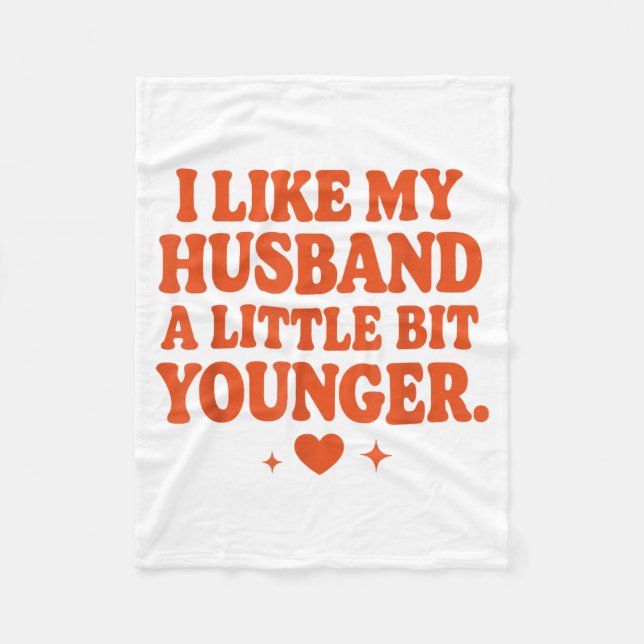 Cobertor De Velo Funny Wife Husband I Like My Husband A Little Bit  (Frente)