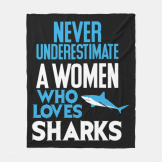 Cobertor De Velo Funny Woman Who Loves Sharks