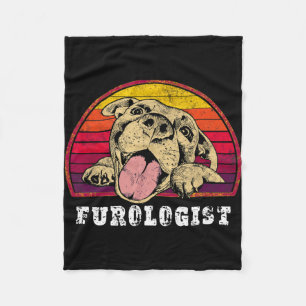 Cobertor De Velo Furoelogista masculino estilista de cão engraçado
