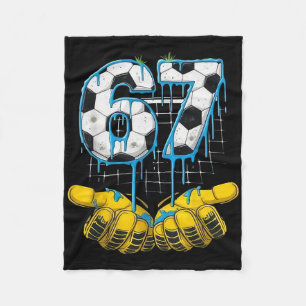 Cobertor De Velo Futebol 67 Seis Sete Divertido Gen-alpha Meme Drip