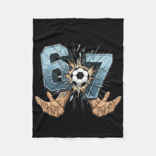 Cobertor De Velo Futebol 67 Seis Sete Piada do Gen Alpha Meme _1