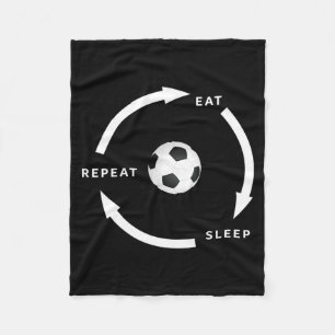 Cobertor De Velo Futebol Americano Comer Dormir Repetir Dito de Fã
