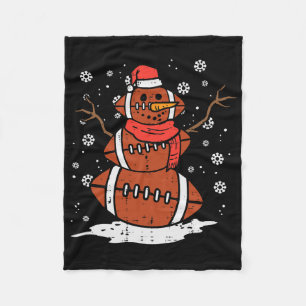 Cobertor De Velo Futebol Americano de Natal Snowman Xmas Esporte Ho