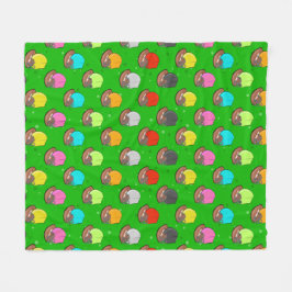 Cobertor De Velo Futebol Americano - Padrão Colorido de Capacete e