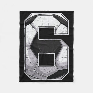 Cobertor De Velo Futebol Aniversário de Sexto 6 Anos Menino Seis 6