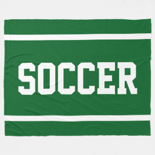Cobertor De Velo FUTEBOL Bold Verde Escuro Esportivo Faixas de Text