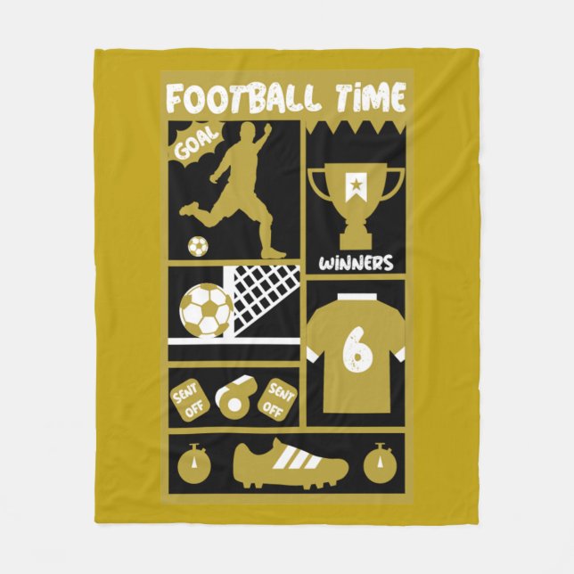 Cobertor De Velo Futebol britânico Sherpa Blanket (Frente)