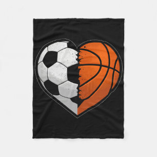 Cobertor De Velo Futebol Bysketbyll Byll Coração Amante do Esporte
