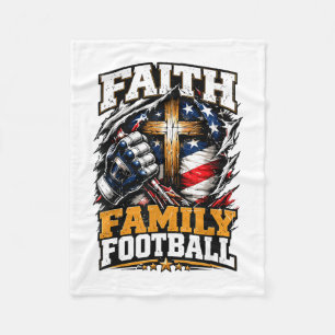 Cobertor De Velo futebol cristão fé família futebol patriótico