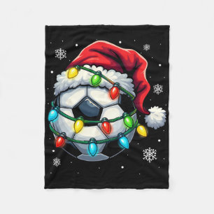 Cobertor De Velo Futebol de Natal Byll Chapéu do Papai Noel Luzes d