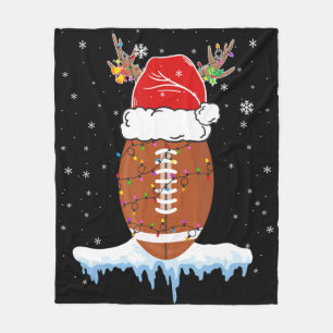 Cobertor De Velo Futebol de Natal Santa Hat Feliz Xmas