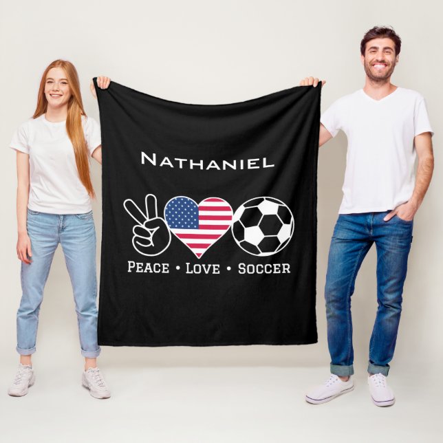 Cobertor De Velo Futebol do Peace Love USA Blanket (In Situ)