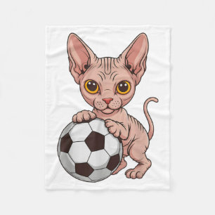 Cobertor De Velo Futebol Engraçado Sphynx Apenas Garota Que Ama Gat