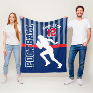 Cobertor De Velo Futebol 🏈 esporte no azul escuro e vermelho