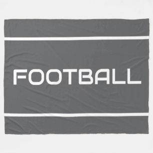 Cobertor De Velo FUTEBOL Faixas de texto brancas em cinza profissio