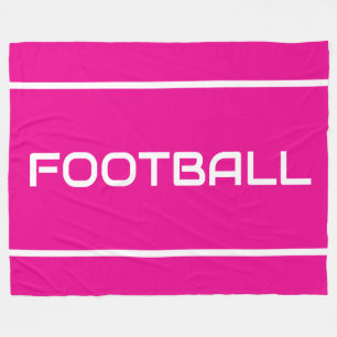 Cobertor De Velo FUTEBOL Listras de texto branco elegante em rosa b