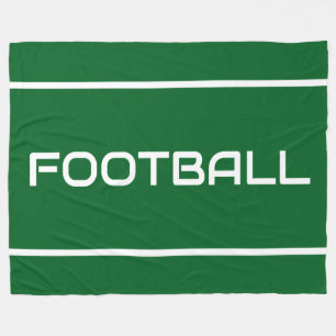 Cobertor De Velo FUTEBOL Listras de Texto Branco em Verde Esportivo