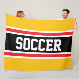 Cobertor De Velo FUTEBOL Listras Laranja Amarelo Vermelho Vivo Pret