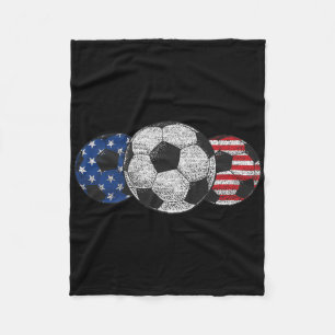 Cobertor De Velo Futebol Red White Blue American Flag 4 De Julho