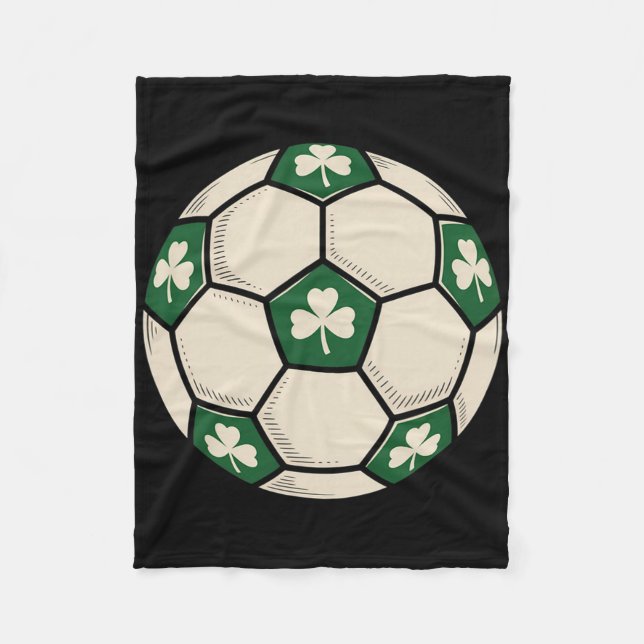 Cobertor De Velo Futebol Trevo Irlandês Ll Patrick Design  (Frente)