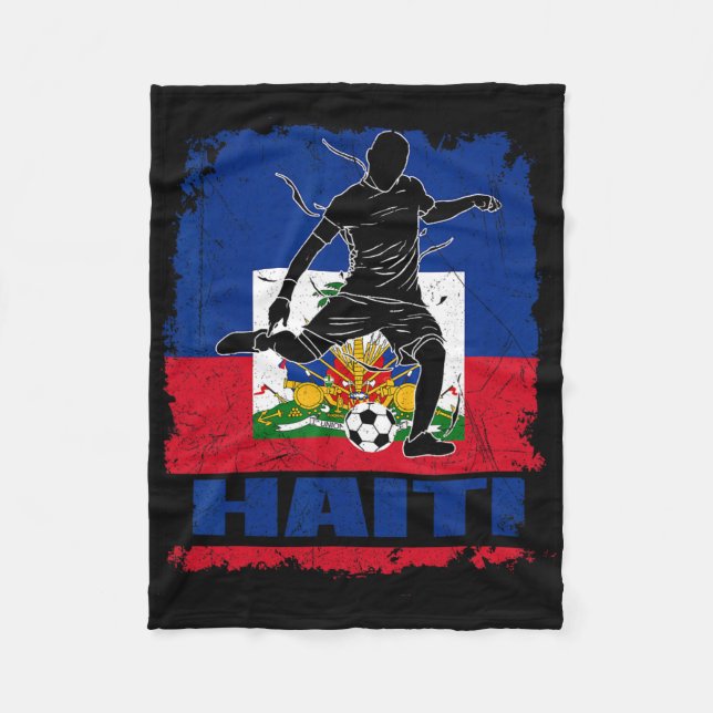 Cobertor De Velo Futebol Uni Haiti Espírito  (Frente)