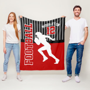Cobertor De Velo Futebol - Vermelho escuro