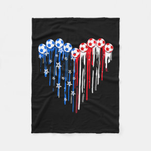 Cobertor De Velo Futebol Vintage 4 De Julho Homens EUA Bandeira Ame