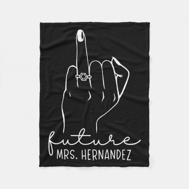 Cobertor De Velo Future Mrs. Hernandez New Bridal To Be Fiance Bach (Frente)