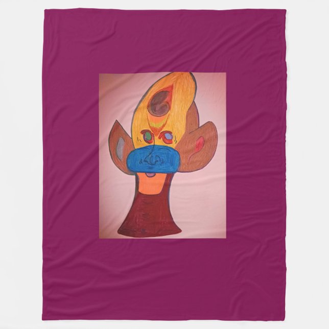 Cobertor De Velo Futuristic Animal Art Fleece Blanket (Frente)