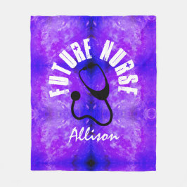 Cobertor De Velo Futuro Estetoscópio Enfermeiro Roxo Marble Persona