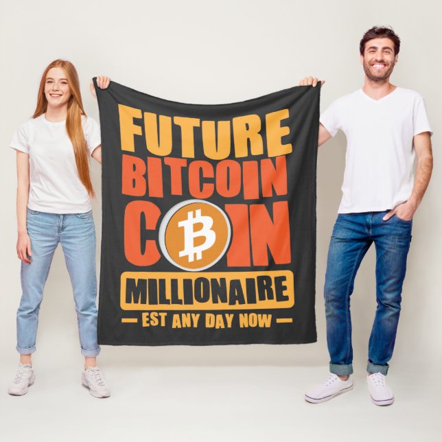 Cobertor De Velo Futuro Milionário de Moedas de BITCOIN (In Situ)