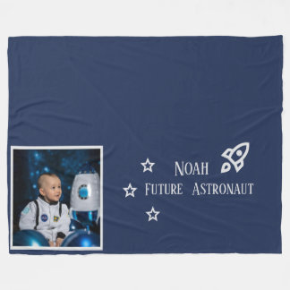 Cobertor De Velo Futuros Astronautas Personalizados para Crianças