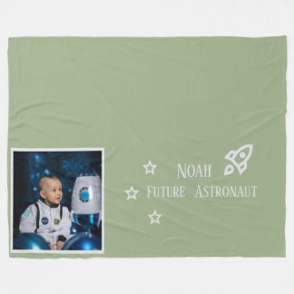 Cobertor De Velo Futuros Astronautas Personalizados para Crianças