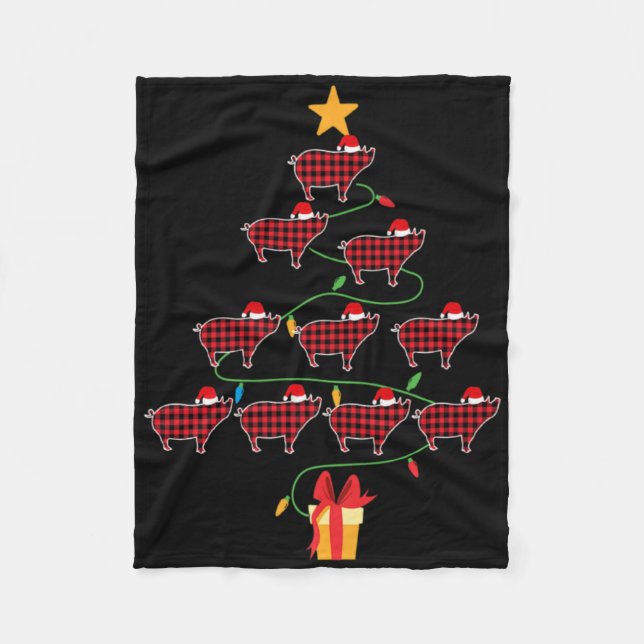 Cobertor De Velo G Christmas Tree Xmas Goats Tree Santa Hat T Shirt (Frente)