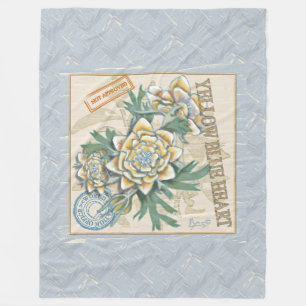 Cobertor De Velo G Criação de floração amarela