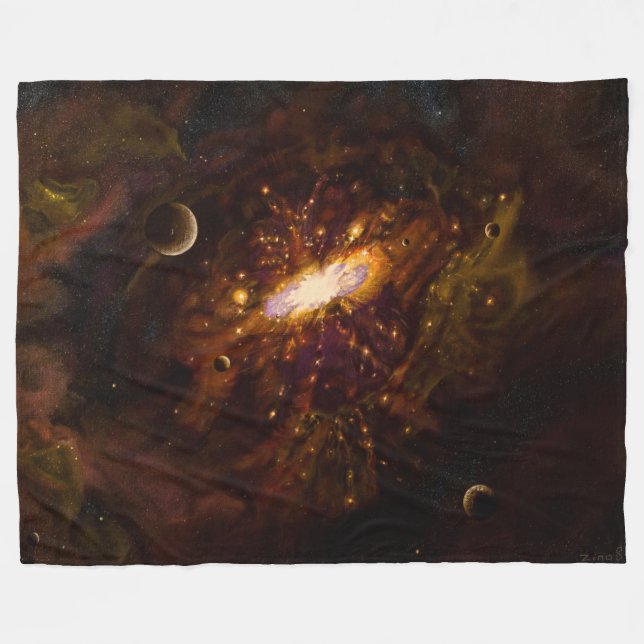 Cobertor De Velo Galáxia, buraco negro (Frente (Horizontal))