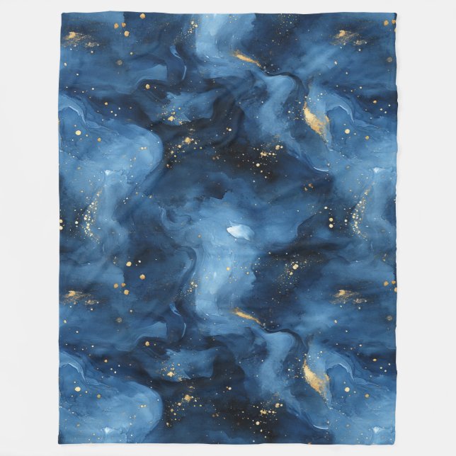 Cobertor De Velo Galáxia Céu Azul   (Frente)