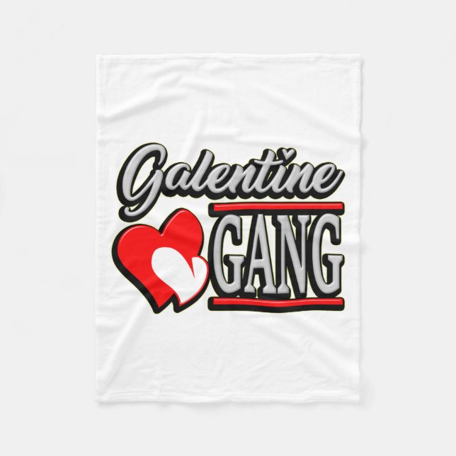 Cobertor De Velo Galentine Gang Funny Valentines Day With The Gir  (Frente)
