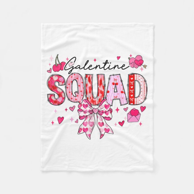Cobertor De Velo Galentines Day Women Galentines Squad Funny Valent (Frente)