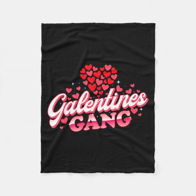 Cobertor De Velo Galentines Gang - Galentine's Day Gals Sisterhood  (Frente)