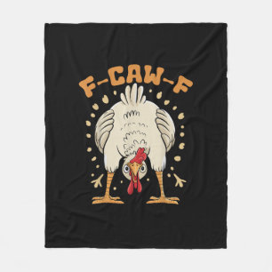 Cobertor De Velo Galinha F-Caw-F Engraçada Galinha F-Caw-F Vintage