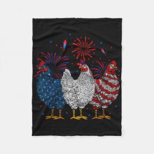Cobertor De Velo Galinha Usa Bandeira Patriótica Galinha Ao Longo D