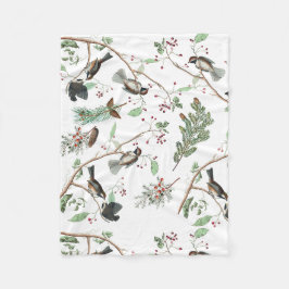 Cobertor De Velo Galinhas Berries & Pinecones Watercolor