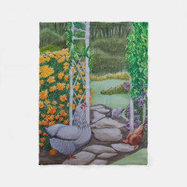 Cobertor De Velo Galinhas felizes se divertindo no parque