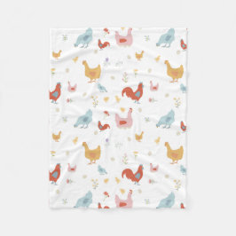 Cobertor De Velo Galinhas Frescas e Pintinhos para bebês